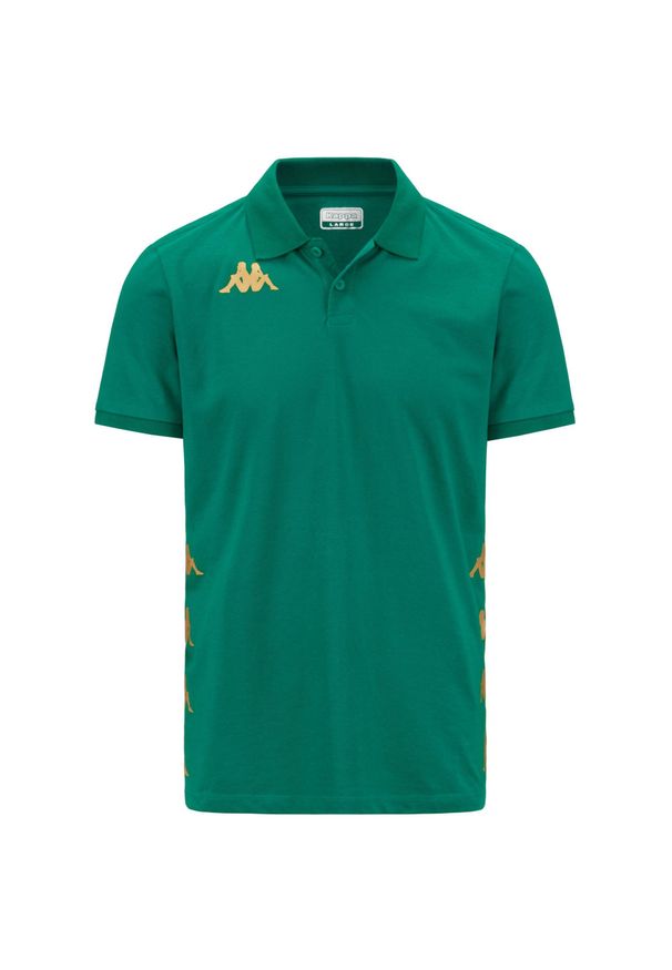 Polo Kappa Gastio. Typ kołnierza: polo. Kolor: zielony