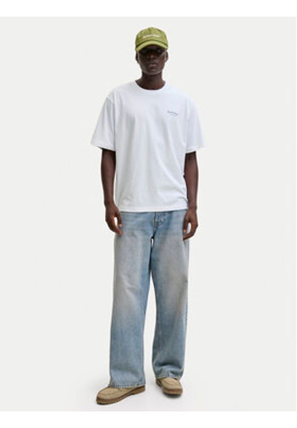 Jack & Jones T-Shirt Earchive 12287990 Biały Regular Fit. Kolor: biały. Materiał: bawełna