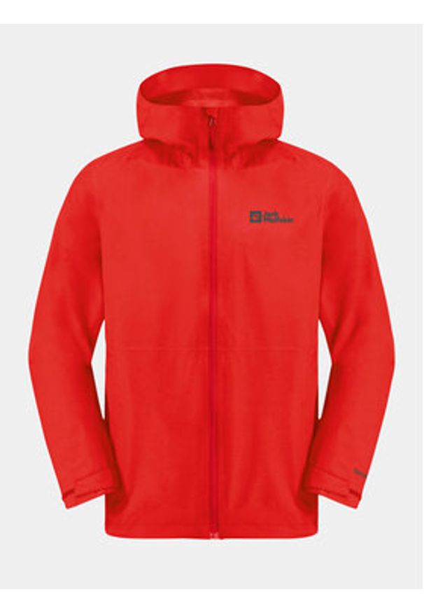 Jack Wolfskin Kurtka przeciwdeszczowa Robury 2L Jkt 1116391 Czerwony Regular Fit. Kolor: czerwony. Materiał: syntetyk