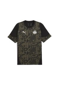 Puma - Męska koszulka treningowa PSV Eindhoven PUMA Black Loden Green. Kolor: czarny, zielony, wielokolorowy. Sport: piłka nożna