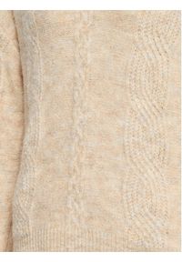 Cream Sweter Cabin 10610399 Beżowy Regular Fit. Kolor: beżowy. Materiał: syntetyk