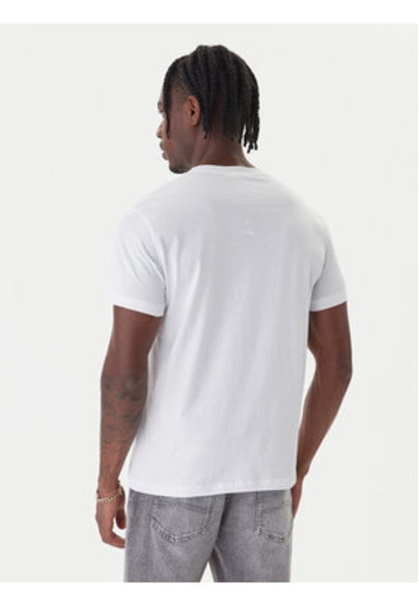 Versace Jeans Couture T-Shirt 79GAHT05 CJ00T Biały Regular Fit. Kolor: biały. Materiał: bawełna