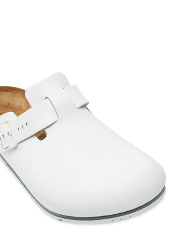 Birkenstock Klapki Boston Pro Le 1025992 Biały. Kolor: biały. Materiał: skóra