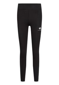 Alpha Industries Legginsy Basic 116053 Czarny Slim Fit. Kolor: czarny. Materiał: bawełna