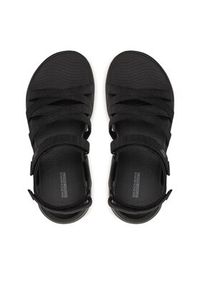 skechers - Skechers Sandały Go Walk Flex Sandal-Sunshine 141450/BBK Czarny. Kolor: czarny. Materiał: materiał