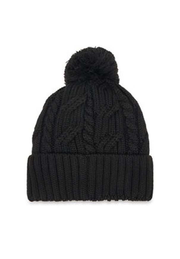 Jack Wolfskin Czapka Pompom 1905092 Czarny. Kolor: czarny. Materiał: wełna, materiał