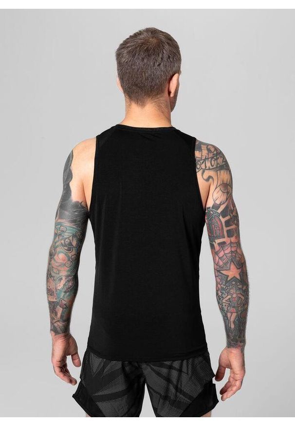 PITBULL - Tank męski Pitbull Top Rashguard Performance Pro plus New Logo. Kolor: czarny. Styl: retro