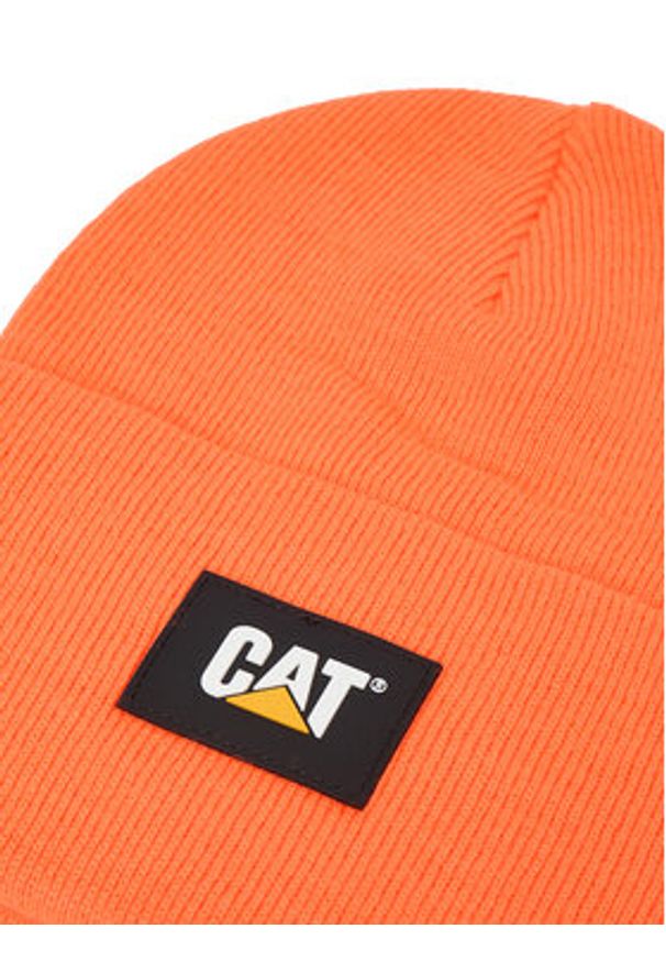 CAT Footwear Czapka Label Cuff 1090026 Pomarańczowy. Kolor: pomarańczowy. Materiał: akryl