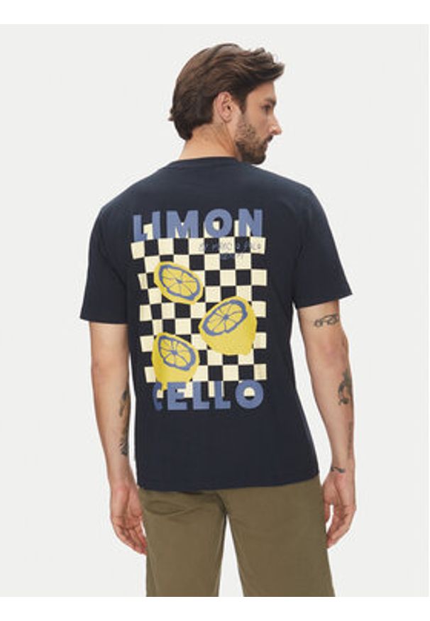 Marc O'Polo Denim T-Shirt 500 0007 263 Granatowy Oversize. Typ kołnierza: polo. Kolor: niebieski. Materiał: bawełna