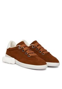 Love Moschino - LOVE MOSCHINO Sneakersy JA15142G1OIG0200 Brązowy. Kolor: brązowy. Materiał: skóra, zamsz #6