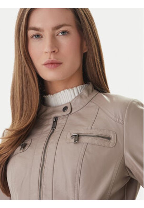 only - ONLY Kurtka z imitacji skóry Bandit 15081400 Beżowy Regular Fit. Kolor: beżowy. Materiał: skóra