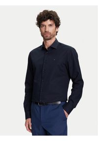TOMMY HILFIGER - Tommy Hilfiger Koszula MW0MW38347 Granatowy Slim Fit. Kolor: niebieski. Materiał: bawełna