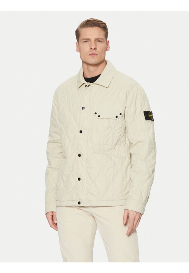 Stone Island Kurtka przejściowa 8115Q0633 Beżowy Regular Fit. Kolor: beżowy. Materiał: bawełna