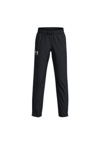 Spodnie dresowe chłopięce Under Armour UA Sportstyle Woven Pants - czarne. Kolor: czarny. Materiał: dresówka. Styl: sportowy #1