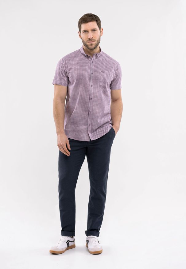 Volcano - Bawełniane chinosy, Regular Fit, R-LORN. Materiał: bawełna. Wzór: ze splotem. Styl: klasyczny, elegancki