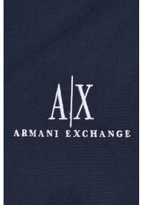 Armani Exchange - Koszula bawełniana. Typ kołnierza: kołnierzyk klasyczny. Kolor: niebieski. Materiał: bawełna. Długość rękawa: długi rękaw. Długość: długie. Wzór: gładki. Styl: klasyczny #4