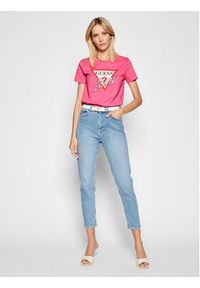 Guess T-Shirt Icon W1YI0Y I3Z00 Różowy Regular Fit. Kolor: różowy. Materiał: bawełna #4