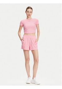 Guess T-Shirt V5GP21 KCT02 Różowy Regular Fit. Kolor: różowy. Materiał: syntetyk
