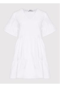 DeeZee Sukienka letnia Alexis HSM019 Biały Regular Fit. Kolor: biały. Materiał: bawełna. Sezon: lato #5
