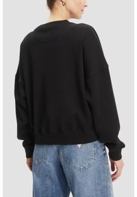 Guess - GUESS Czarna damska bluza z cyrkoniami Rachele. Kolor: czarny