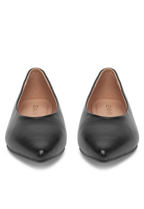 Jenny - JENNY Baleriny WS20019-11 Czarny. Kolor: czarny. Materiał: skóra