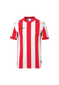 UHLSPORT - Koszulka dziecięca w paski Uhlsport Retro Stripe. Kolor: czerwony, wielokolorowy, biały. Wzór: paski. Sport: piłka nożna #1