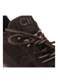CheBello - Brązowe Sneakersy Chebello Modne Welurowe Obuwie Damskie. Okazja: na co dzień. Kolor: brązowy. Materiał: welur. Szerokość cholewki: normalna. Styl: casual, elegancki #7
