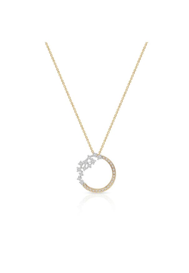 W.KRUK Wyjątkowy Naszyjnik - złoto 585, Brylant 0,27ct - ZEJ/NB+229K. Materiał: złote. Kolor: złoty. Kamień szlachetny: brylant