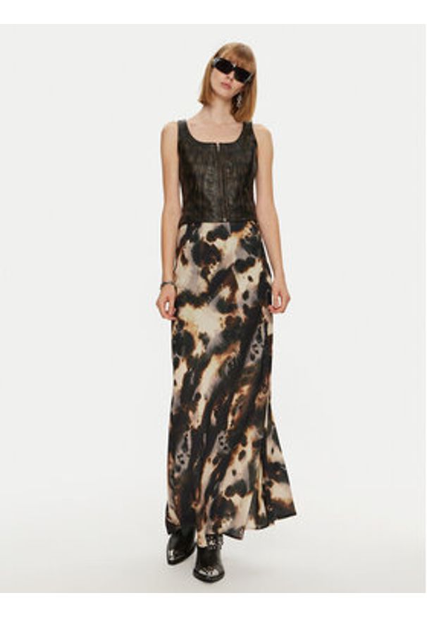 GESTUZ - Gestuz Spódnica maxi Behka 10909363 Brązowy Regular Fit. Kolor: brązowy. Materiał: syntetyk