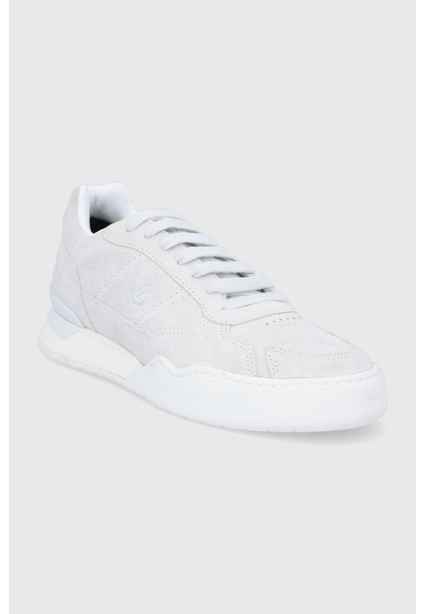 Lyle & Scott - Buty zamszowe. Nosek buta: okrągły. Zapięcie: sznurówki. Kolor: szary. Materiał: zamsz