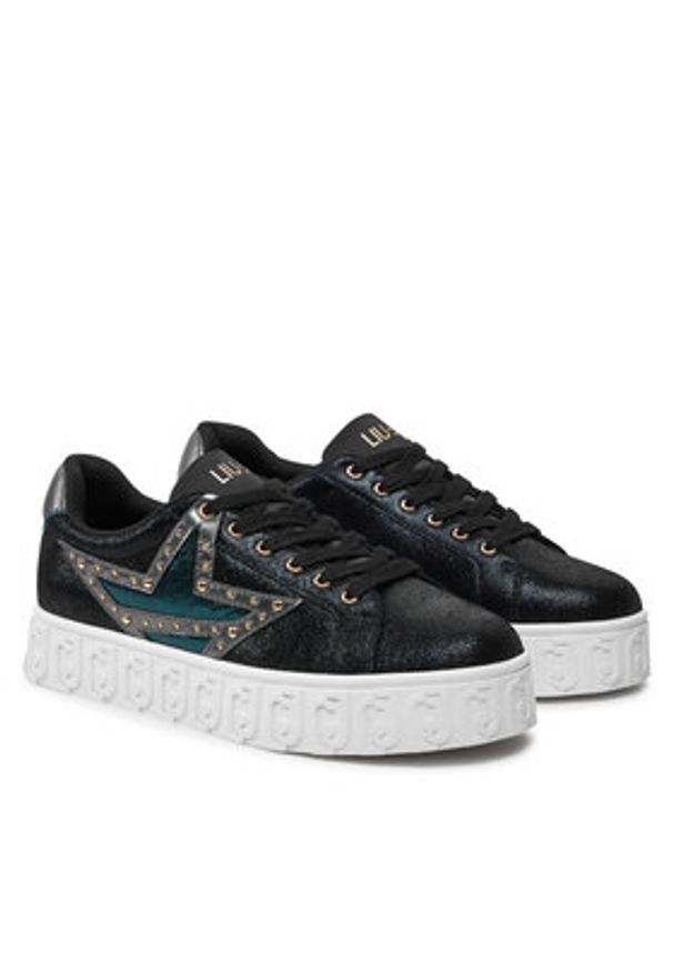 Liu Jo Sneakersy BF4093 PX544 Czarny. Kolor: czarny. Materiał: zamsz, skóra
