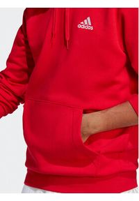 Adidas - adidas Bluza Essentials Fleece Hoodie H47018 Czerwony Regular Fit. Kolor: czerwony. Materiał: bawełna