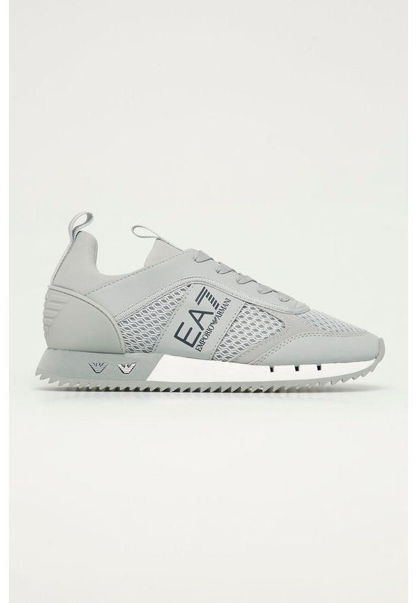 EA7 Emporio Armani - Buty. Nosek buta: okrągły. Zapięcie: sznurówki. Kolor: szary. Materiał: guma