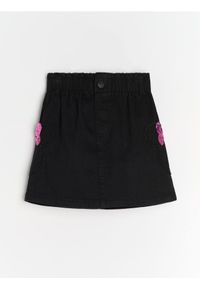 Sinsay - Spódnica z gumką w pasie Minnie Mouse - czarny. Kolor: czarny. Wzór: motyw z bajki