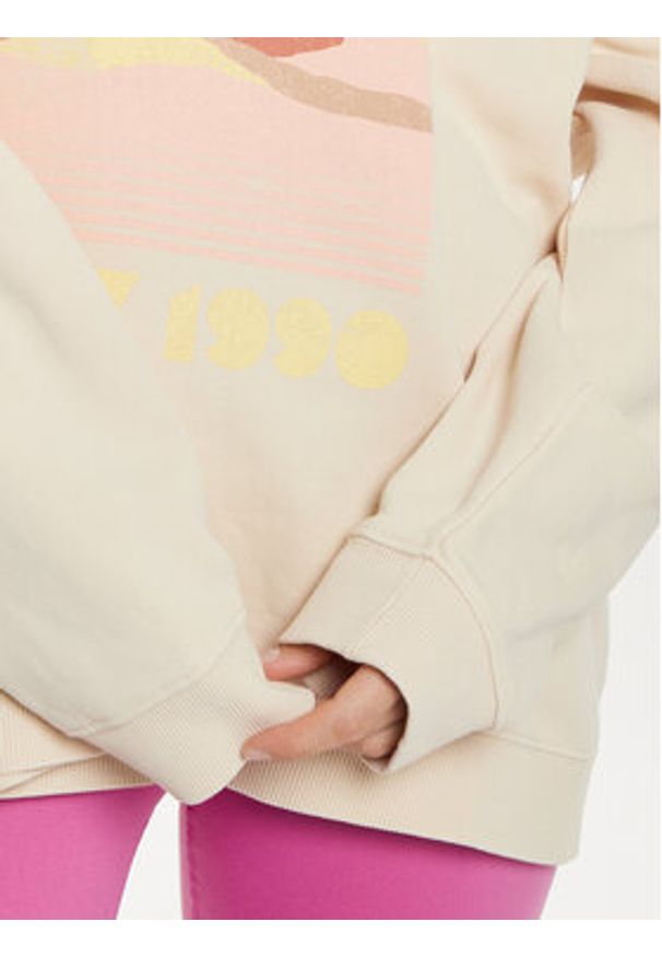 Roxy Bluza Lineup ERJFT04865 Beżowy Relaxed Fit. Kolor: beżowy. Materiał: bawełna