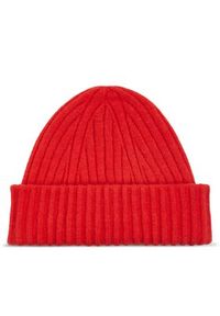 TOMMY HILFIGER - Tommy Hilfiger Czapka Tommy Twist Beanie AW0AW15325 Pomarańczowy. Kolor: pomarańczowy. Materiał: syntetyk