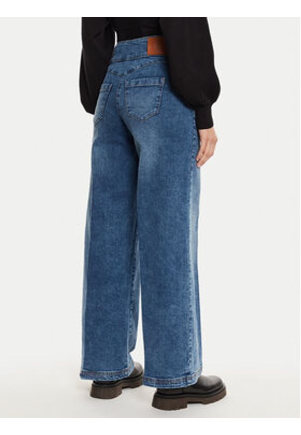 Silvian Heach Jeansy Galta GPA24261JE Niebieski Wide Leg. Kolor: niebieski