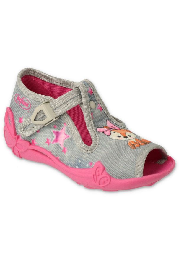Befado obuwie dziecięce 213P137 różowe. Nosek buta: otwarty. Kolor: różowy. Materiał: bawełna, tkanina