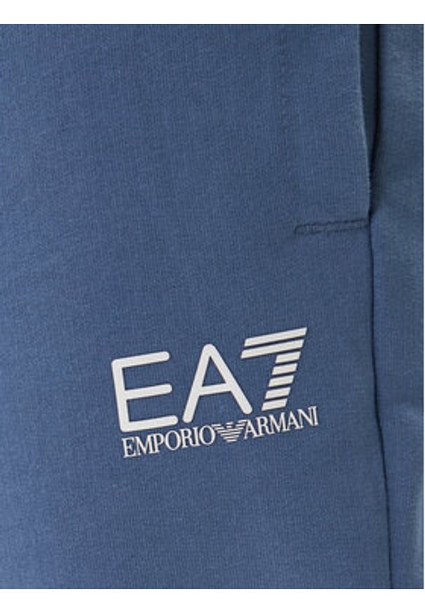 EA7 Emporio Armani Dres 8NPV60 PJVRZ Granatowy Regular Fit. Kolor: niebieski. Materiał: bawełna