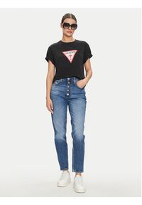 Guess Jeans T-Shirt W4YI73 K8HM0 Czarny Regular Fit. Kolor: czarny. Materiał: bawełna #4