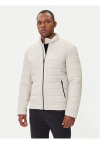 Guess Kurtka przejściowa M4YL16 WFHD0 Écru Regular Fit. Materiał: skóra