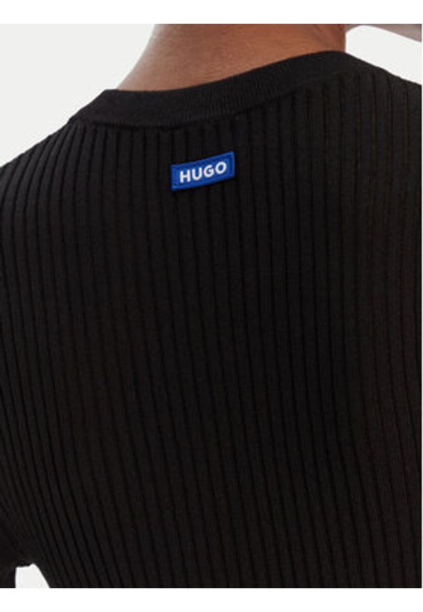 Hugo - HUGO Sweter Somya_B 50554221 Czarny Slim Fit. Kolor: czarny. Materiał: wiskoza