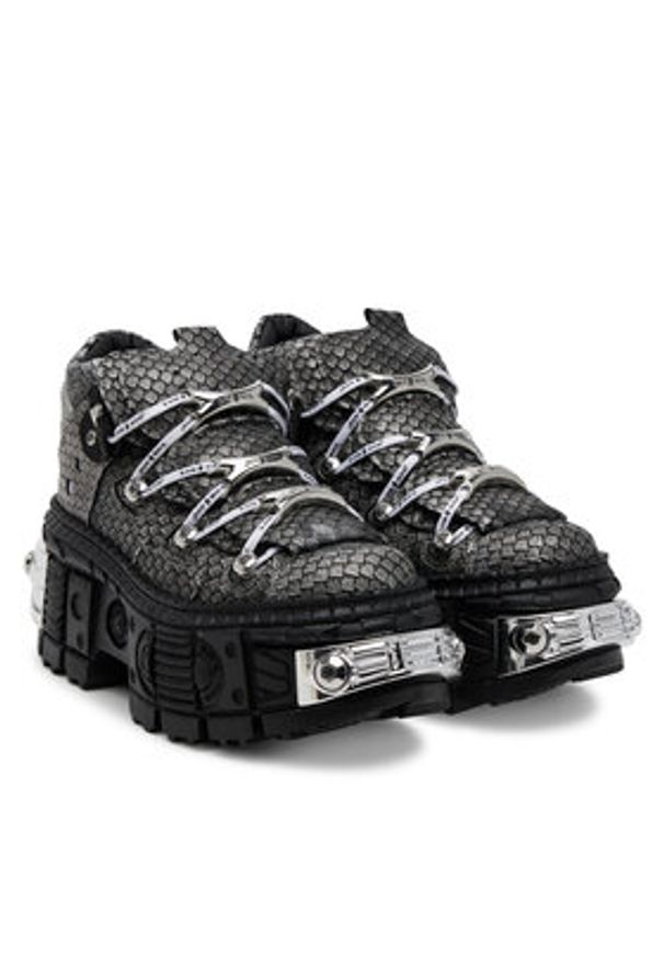 NEW ROCK Sneakersy M-106WALLC40 Szary. Kolor: szary. Materiał: skóra