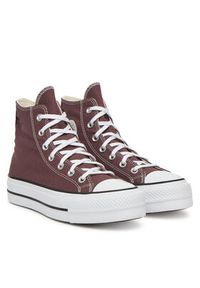Converse Trampki Chuck Taylor All Star Lift Platform A10646C Bordowy. Kolor: czerwony. Materiał: materiał. Obcas: na platformie #5