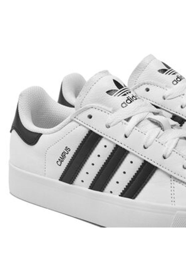 Adidas - adidas Sneakersy Campus Vulc JI1918 Biały. Kolor: biały. Materiał: skóra. Model: Adidas Campus