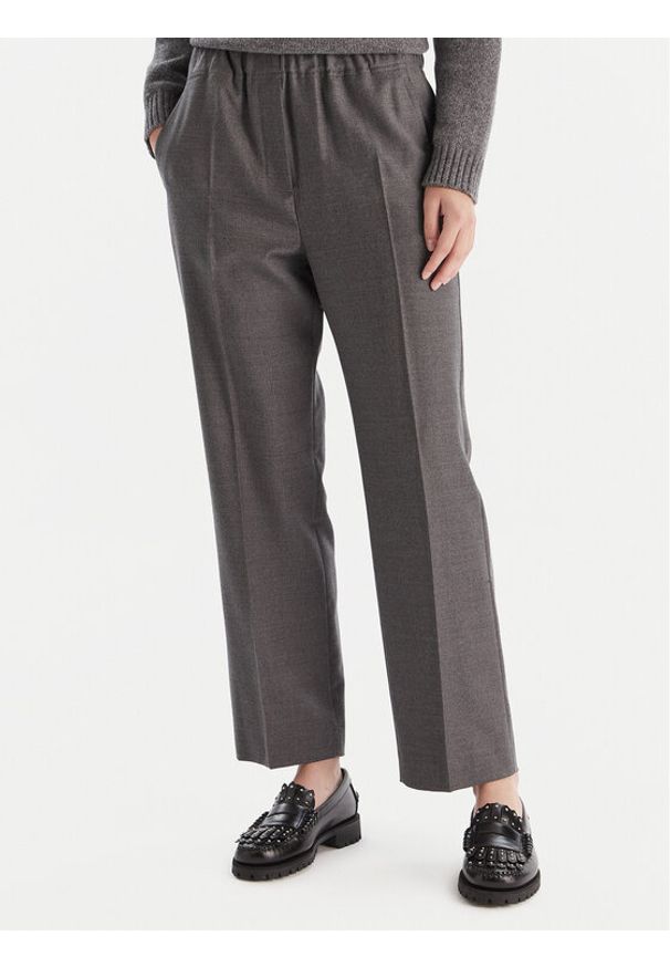 Weekend Max Mara Spodnie materiałowe Hataley 2525136022 Szary Regular Fit. Kolor: szary. Materiał: wełna
