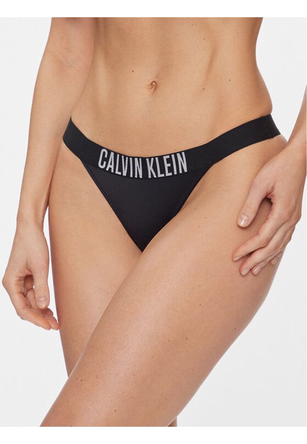 Calvin Klein Swimwear Dół od bikini Brazilian KW0KW01984 Czarny. Kolor: czarny. Materiał: syntetyk