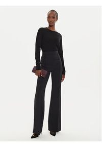 Elisabetta Franchi Bluzka MK-24S-47E2-V280 Czarny Regular Fit. Kolor: czarny. Materiał: wełna