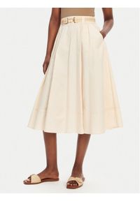 TwinSet - TWINSET Spódnica trapezowa 251TT202J Écru Regular Fit. Materiał: bawełna