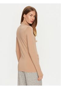 Emporio Armani Underwear Golf 164633 4F224 16355 Beżowy Slim Fit. Typ kołnierza: golf. Kolor: beżowy. Materiał: lyocell #5